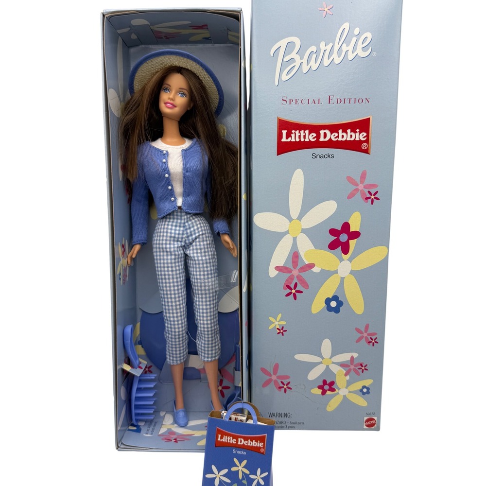 Mattel Barbie Little Debbie Snacks Special Edition Kids Blue Gingham 50372 2001